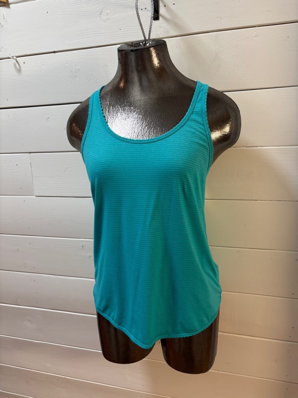 LULULEMON Teal Ribbed Racerback Tank Size S - Picture 3 of 6